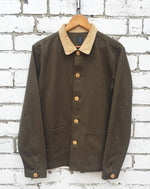Olive Brown Corduroy French Twill Chore: XL