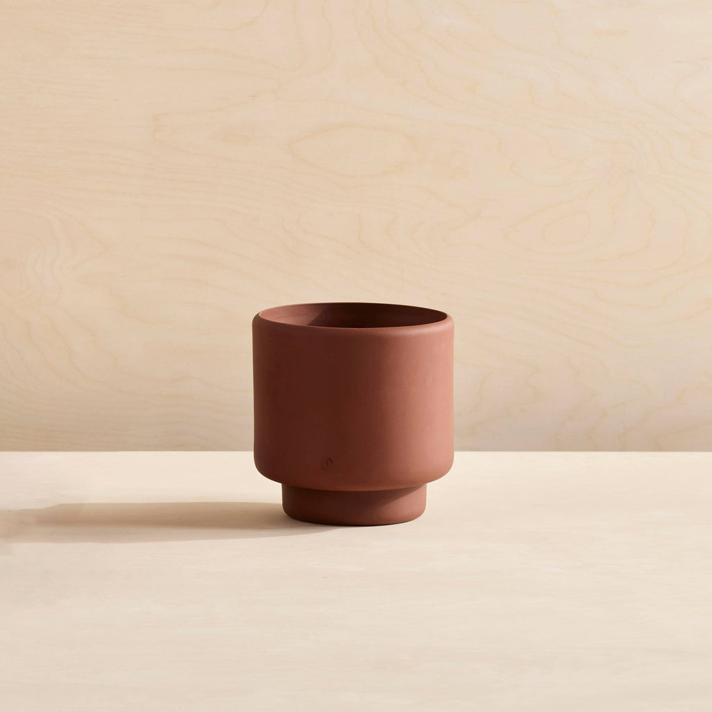 BOTANY porcelain plant pot LARGE: Dark Terracotta