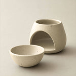 SUNU Stoneware Essential Oil Burner: Green Cardamom