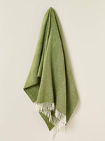 Herringbone Pure Wool Throw: Neutral