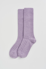 Parma Violet Merino Bed Socks: Parma Violet / Large (UK 9-13)