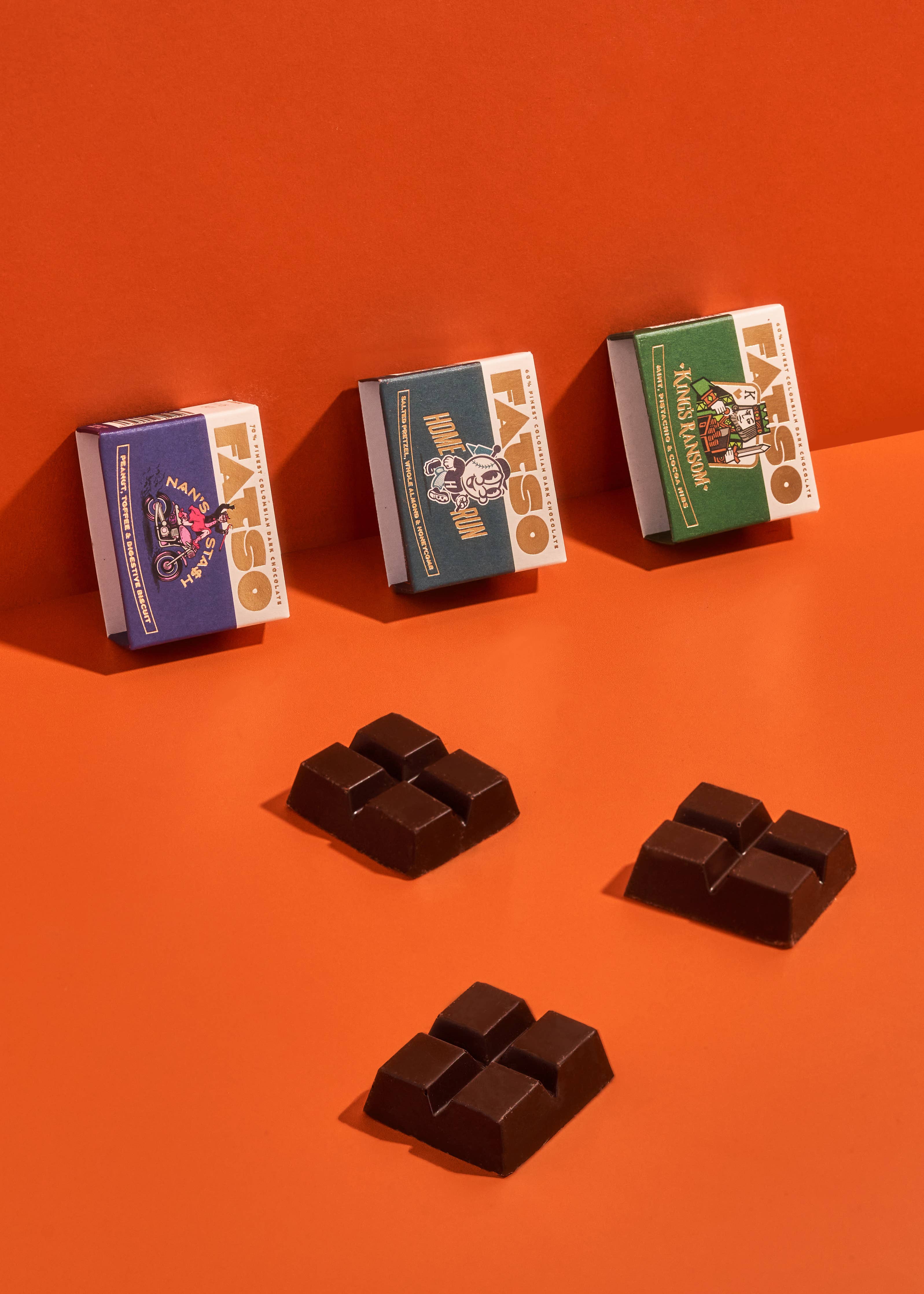 MINI BARS 40g (Mixed Flavours) - Dark chocolate, made in UK