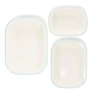 Enamel Pie Dishes (Set of 3) - Pistachio