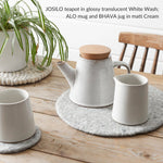BHAVA Stoneware Conical Jug: Ice Wash