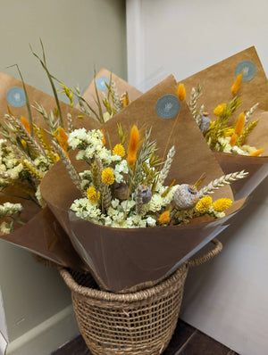 Yellow Dried Flower Arrangements