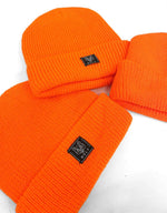 Knitted Orange Beanie Hat
