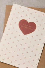 To the one I love dotty Christmas Card