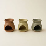 SUNU Stoneware Essential Oil Burner: Mineral Brown