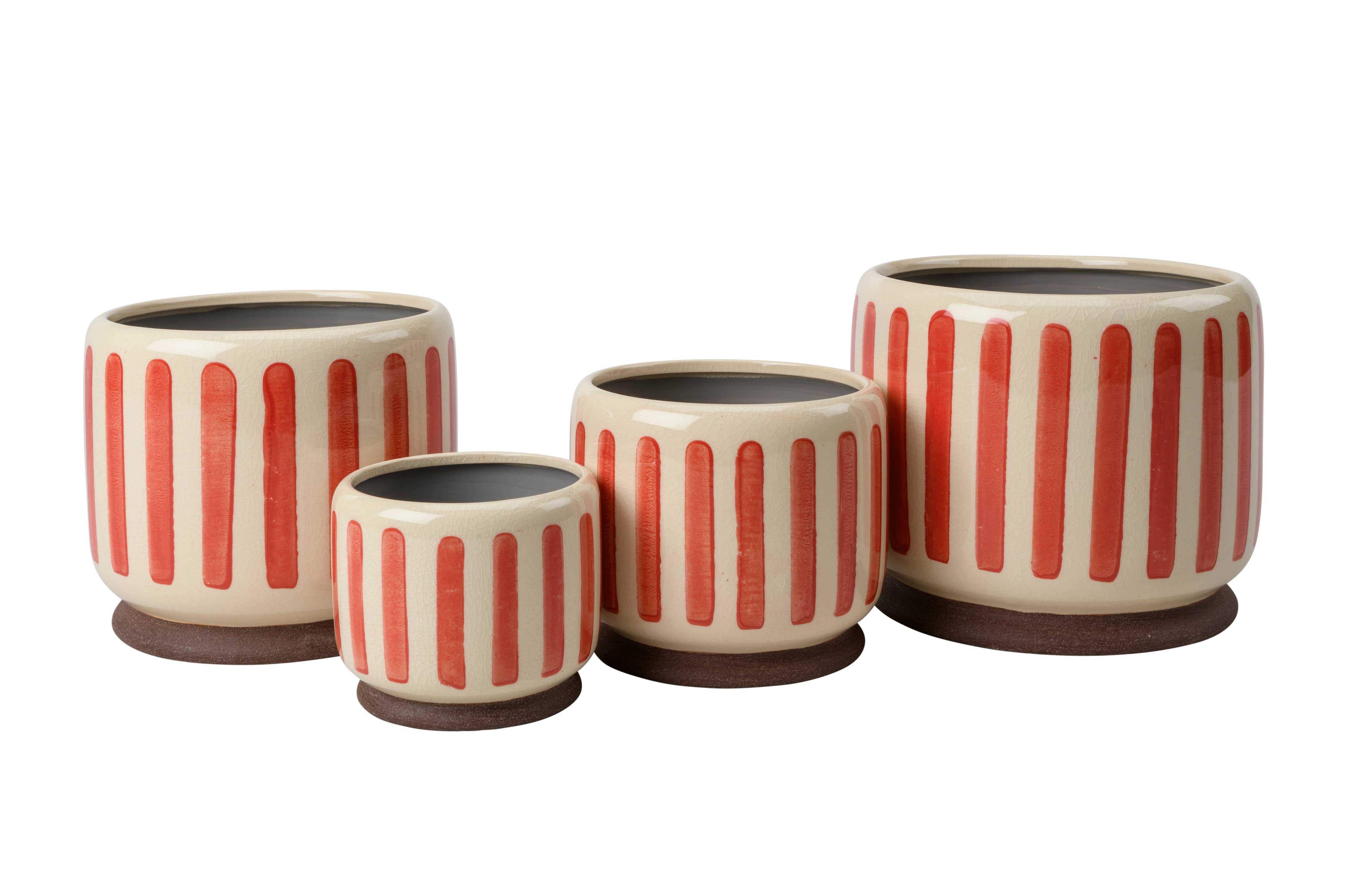 NEW Collectors Indoor Pot 13cm Red Stripe