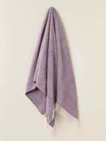 Herringbone Pure Wool Throw: Teal