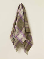 Skye Pure Wool Throw: Green