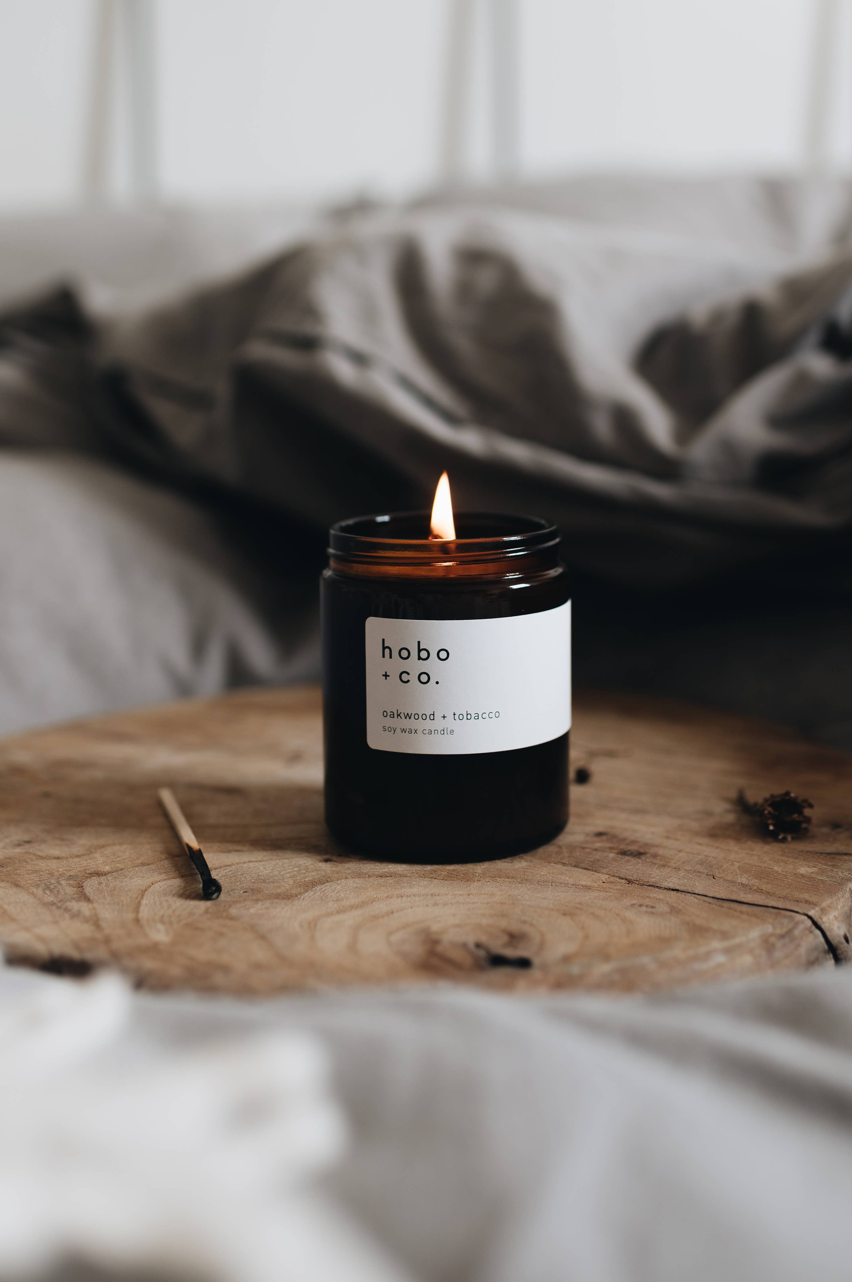 Oakwood + Tobacco Medium Soy Candle