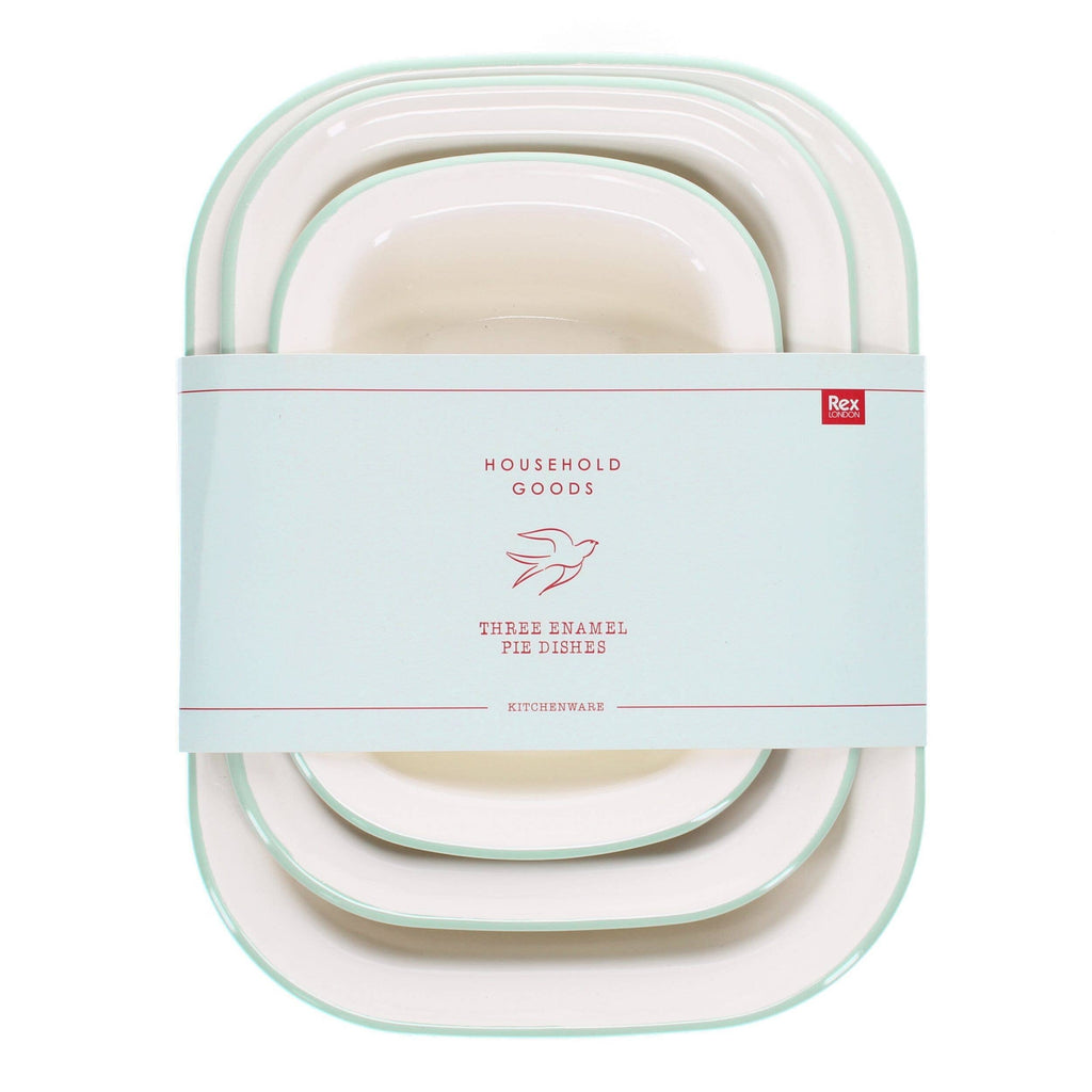 Enamel Pie Dishes (Set of 3) - Pistachio