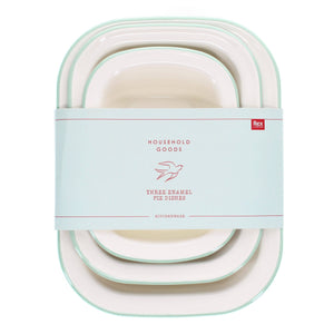 Enamel Pie Dishes (Set of 3) - Pistachio