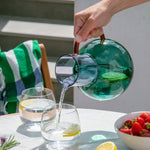 Pablo Glass Jug - Large: Teal Purple Amber
