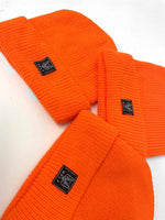 Knitted Orange Beanie Hat